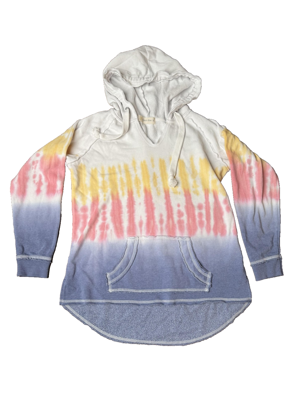 Ocean Drive Hoodie Womens Small Tie Dye Pullover Kangaroo Pocket Sweatshirt